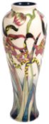 A modern limited edition Moorcroft pottery 'Samphire Spider Orchid' vase designed by Kerry Goodwin