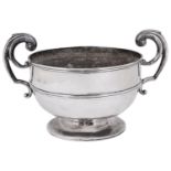 An Edward VII silver twin handled bowl