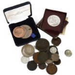 A collection of mostly 19th century and later British silver coins