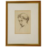 Attributed to William Dennis Dring (1904-1990) 'Portrait of a woman' a charcoal portrait