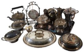 A large selection of Victorian and later electroplated items