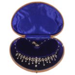 An exquisite Edwardian diamond necklace converting to a tiara,