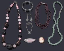 A collection of gemstone jewellery