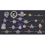A collection of regimental badges