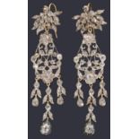 A pair of beautiful diamond drop earrings,
