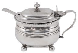 A late George III silver mustard pot