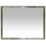 A late Victorian silver plated wall mirror