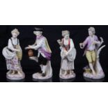 A set of four 19th c. Meissen style allegorical porcelain figures of the seasons