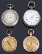 Four assorted fob watches