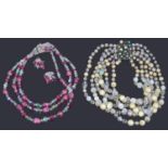 Two costume bead necklaces