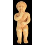 An 18th /19th c. Indo-Portuguese Goanese carved ivory figure of the infant Christ