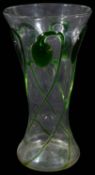 A Stuart and Sons Art Nouveau Tadpole glass vase