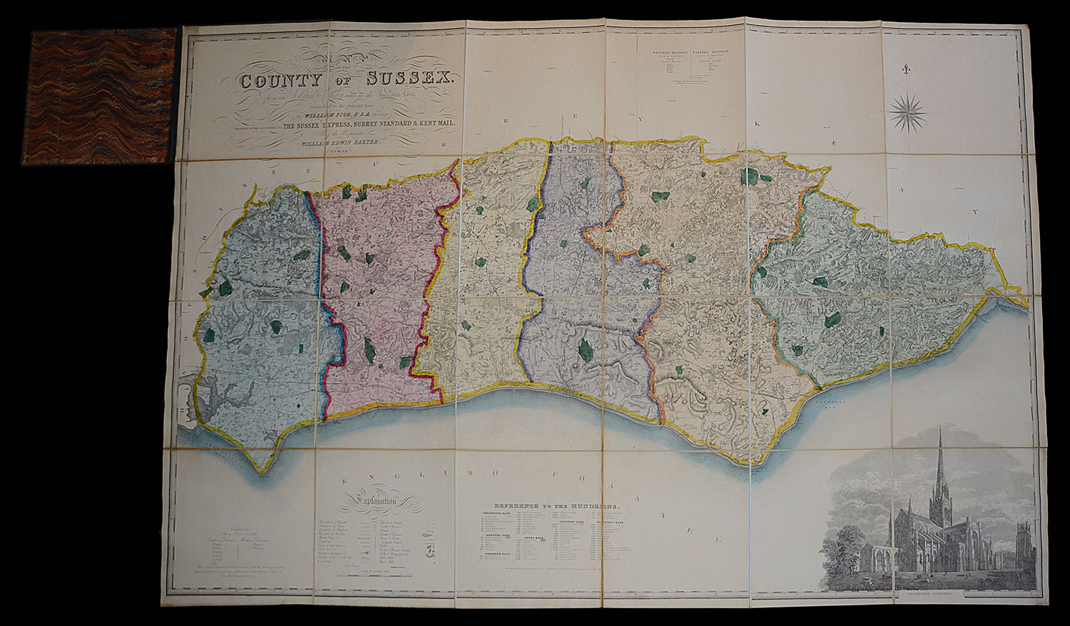 William Figg. Map of the County of Sussex from an Actual Survey 1823