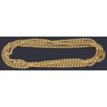 An 18ct gold long fancy link neck chain