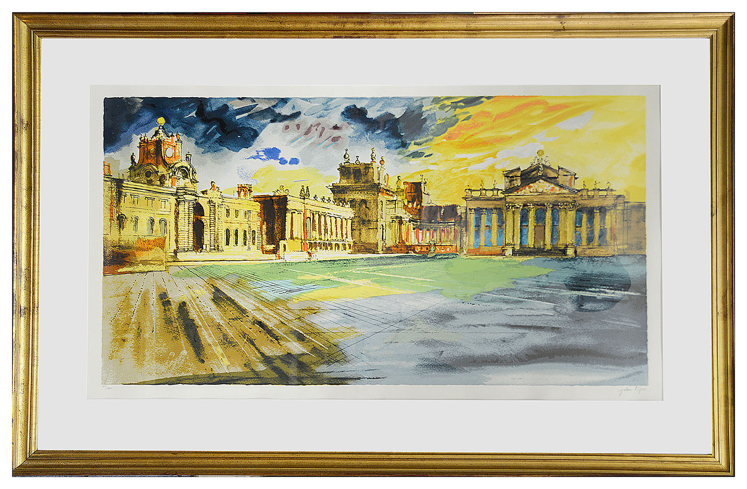 John Piper (Brit. 1903-1992' 'Blenheim Palace', lithograph 39/100 signed