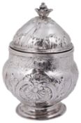 An early 18th c. Maltese silver sugar bowl and cover, Perellos period (1697-1720)