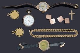 A collection of gold jewellery