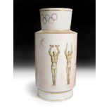 A rare Sevres Art Deco porcelain 'Athletisme' vase with designs by Gaston Goor (1902-77) c. 1936