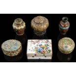A small collection of mostly early 20th c. Japanese cloisonne items