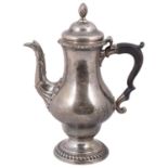 An early George III silver coffee pot