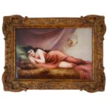 A large 19th century continental KPM Berlin type porcelain plaque