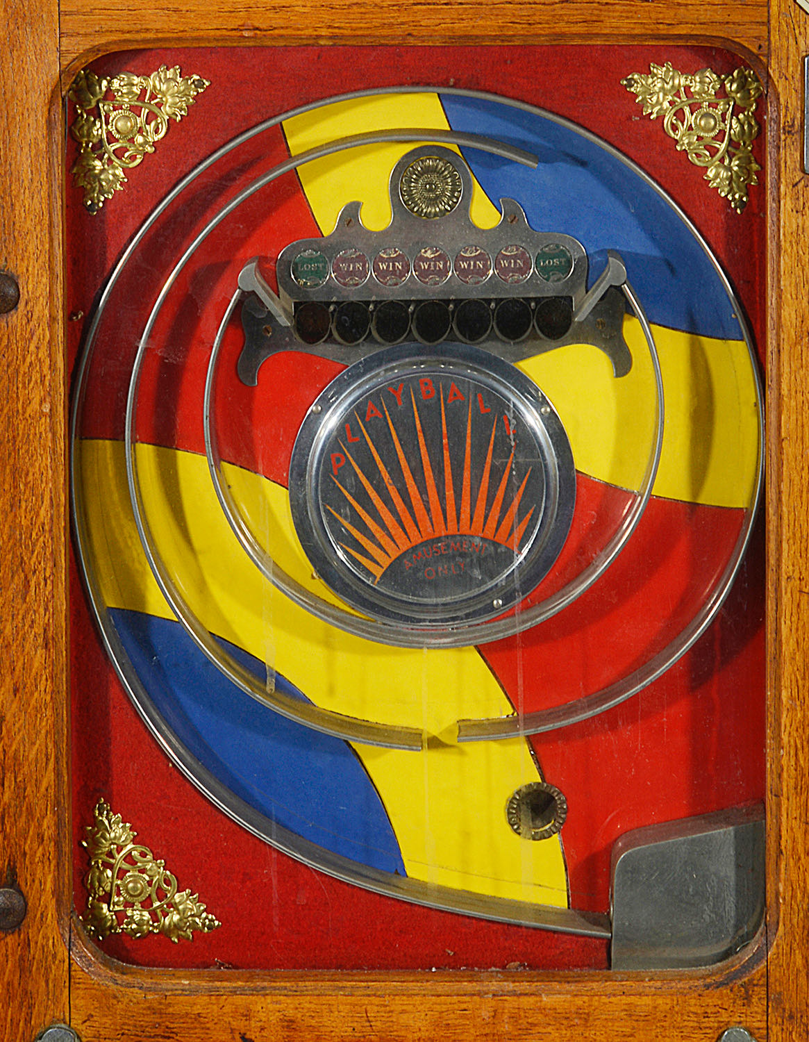 An Art Deco 1930s 'Playball' amusement pinball coin repeat machine - Image 2 of 2