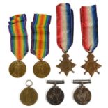 Two WWI medal groups awarded to 14213 DVR. H.W.H. Emblin. R.A. and 118299 PNR. H. Emblen. R.E