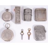 A collection of silver items