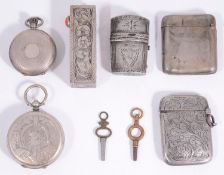 A collection of silver items