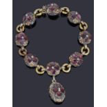 A rare and attractive Georgian garnet bracelet