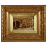 George Hardy (Brit. 1822-1909) 'Interior scene' oil on panel signed lower left 1839, framed