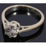 A beautiful single stone diamond ring