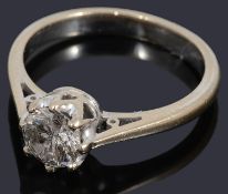 A beautiful single stone diamond ring