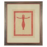 Eric Gill (Brit. 1882-1940) 'Crucifix', Cleverdon edition, 1929, wood engraving, mounted, framed