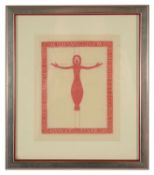 Eric Gill (Brit. 1882-1940) 'Crucifix', Cleverdon edition, 1929, wood engraving, mounted, framed