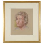 Bernard Hailstone (Brit. 1910-1987) 'Portrait of Mary Soames', pastel