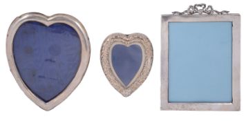 Three late Victorian silver photograph frames