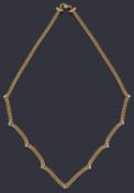 A Continental delicate gold bead necklace