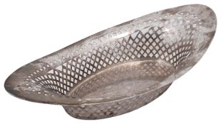 A George V silver bread basket