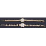 Ladies 9ct gold Bentina and 9ct gold Accurist mechanical bracelet watches