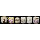 A collection of 19th century porcelain coffee cans to include Meissen