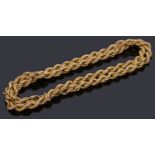 A 9ct gold rope chain