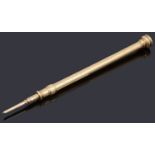 A Sampson Mordan & Co gold propelling pencil