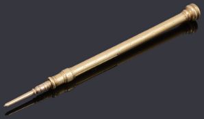 A Sampson Mordan & Co gold propelling pencil