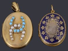 Two Victorian lockets