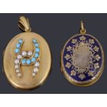 Two Victorian lockets