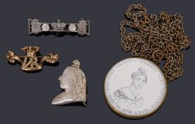 A collection of Victorian commemorative jewellery