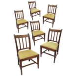 A set of six George III mahogany mahogany dining chairs