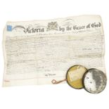 Victorian Letters Patent with Great Seal