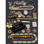 A collection of jewellery and costume jewellery